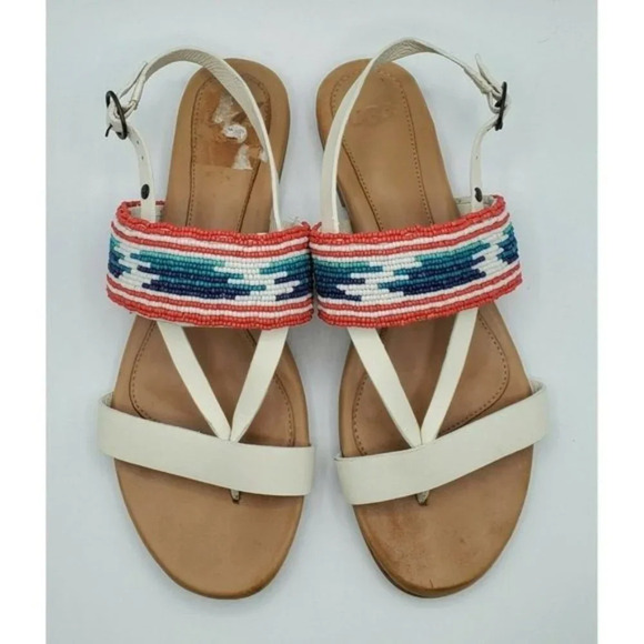 UGG White Leather Band Thong SANDALS Verona SW - Picture 2 of 9